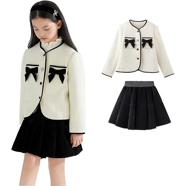 バーバリー　女の子　120　入学式　ワンピースジャケット2点セット Amazon | [Vinemsals] 子供服 女の子 入学式 ワンピースセット