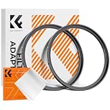 K&F CONCEPT ステップアップリング 52mm-77mm 2点セット アルミ合金製 アダプターリング フィルター径変換アダプター 1枚クリーニングクロス付属
