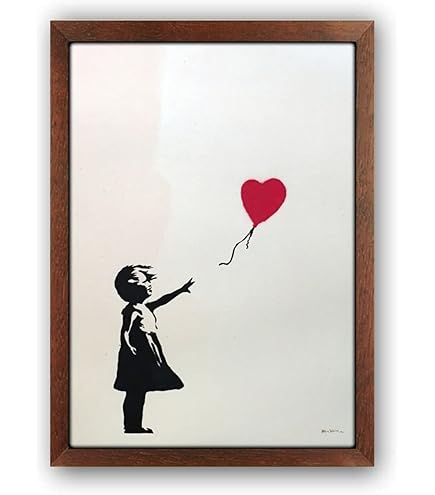Amazon.co.jp: バンクシー 赤い風船に手を伸ばす少女 A3 サイズ