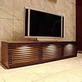 【商品名】52インチTV対応 日本製 木製リビングボード ローボード テレビボード オーディオラック TVボード TV台  北欧スタイル ウォールナット【サイズ】幅200×奥行44×高さ45cm MK