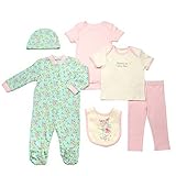 Baby Gear 6pc新生児ガールズクラシックスリー、ボディスーツ、Tシャツ、パンツ カラー: ピンク