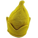 [モノジー] MONOZY キッズ ベビー とんがり帽子 子供 ニット帽 選べる10色 クラウン ニットキャップ 男女 兼用 秋 冬 帽子 (04) イエロー)