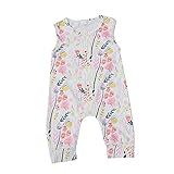 Lutents ベビー服 ロンパース カバーオール ミントグリーン プリント花柄 女の子 カジュアル 快適 着心地良い 歩行服 水着 新生児 出産祝いプレゼント 可愛い オシャレ
