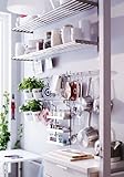 IKEA GRUNDTAL 23インチレール+フック5ステンレススチールUntensilハンガーポットパンホルダーキッチンストレージオーガナイザーセット