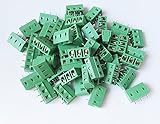 E-Simpo(R) 50*5.08mm ピッチ, 2P 3P ビス式 PCB リード線端子, 銅, PCBスクリューターミナルブロック, 300V10A (3P)