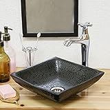 信楽焼 2カラーから選べる 洗面ボール 【黒斑点正角 手洗い鉢（ミニ） tr-1167】洗面鉢 洗面器 洗面シンク 洗面ボウル 洗面台 手洗い 手洗い器 陶器洗面 陶器 焼き物 しがらき焼 おしゃれ オシャレ 和風 洋風