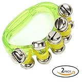 赤ちゃんおもちゃ、子供グリーン10-bellシルバーRattlesベビー幼児用おもちゃ(グリーン、2パック)