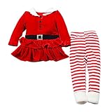 Cutelove　トップス+パンツ2点セット　ドレス　ワンピース　女の子　ガールズ　赤ちゃん　秋　冬　ベルベット　可愛い　クリスマス