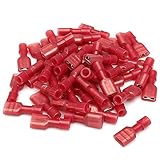 50Pcs 22/18 Awg Insulated Female Spade Crimp Connectors Terminals (Usa)