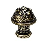 Carpe Diem Hardware 6104-3C Crowning Glory Antique Brass Queen Anne Round Fleur de Lys Knob with Swa