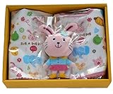 ベビーギフトセット　スタイ　タオル　ガーゼ　ベビー服　ラブアダブダブ　ビブ　涎かけ　新生児　出産祝い　ギフト (ピンク)