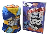 Gift Set of 2 Pieces Disney Star Wars Fleece Throw Blanket 46" x 60" with Coloring Book (Phasma) [並行