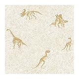 York Wallcoverings CK7646SMP Candice Olson Kids Dinosaur Fossil 8 X 10 Wallpaper Memo Sample, Beige 
