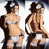 Excellent.advanced?セクシーな衣装の女性のエロメイドコスチュームセクシーランジェリーメイド制服設定下着セクシーなブラとブリーフ