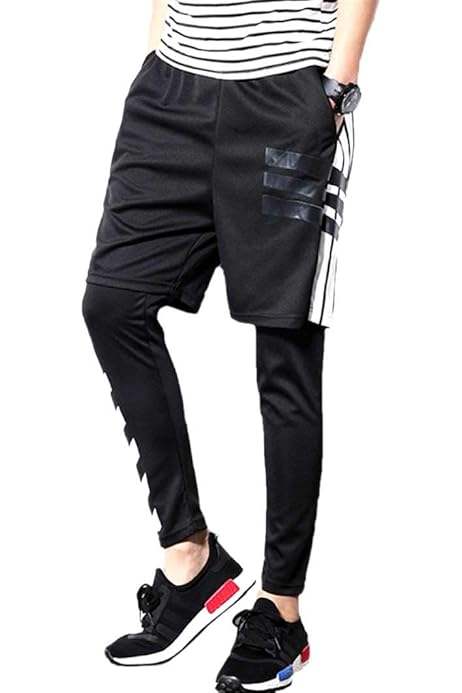 Amazon Lstage メンズ パンツ ハーフパンツ タイツ レギンス コーデ L White ショートパンツ 通販