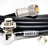RADILA (フジクラ 5D-SFA) (2m) (ML-MP (50Ω整合型) コネクタ) (低SWR 超 低損失) (実測データ付) (アマチュア無線 同軸 ケーブル 5D SFA 5DSFA MP MLJ MJL MLMP MPML モービル)