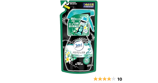Amazon ファブリーズ 消臭芳香剤 アロマジュエル エメラルドブリーズの香り 詰替用 3ml ファブリーズ スプレー