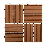 【HY】 ウッドデッキ 人工木 樹脂 ウッドパネル ウッドタイル 27枚入り 厚さ22mm 全6色 ３タイプ ジョイントタイル デッキ 腐りにくい ガーデン ベランダ庭 玄関 (Cタイプ_27枚, ラ