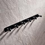 Luxuryソリッド真鍮単一ラックオイルはブロンズ仕上げ壁ハンガー洋服ペグフック壁Pegラック Set of 6 Hooks PG02-6