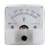 uxcell DC 0-500V ゲージ　ボルトの測定　アナログ電圧　パネルメーター　アナログ電圧計　小型サイズ