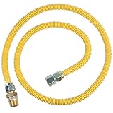 BrassCraft CSSC12R-60 P Safety PLUS Gas Appliance Connector with 5/8" OD EFV and 3/4" MIP x 3/4" FIP