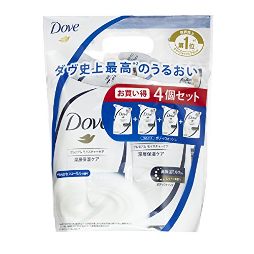 Dove ダヴ ボディウォッシュ プレミアム モイスチャーケア  つめかえ用 360g×4個セット