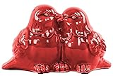 Urban Trends Collection 28104 Ceramic Kissing Bird Couple Figurine Gloss Red