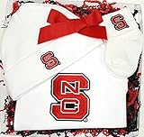 NC State Wolfpack Boxed 3 Pieceベビーギフトセット ホワイト