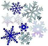 Creative Converting Wall Decor Cutouts, Foil Snowflakes, Silver/Blue by Creative Converting [並行輸入品]