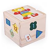 Little star Bear Intelligence Box Puzzle Game Colorful Educational Wooden Toy [並行輸入品]