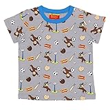 アスナロ（トップス 半袖tシャツ） 半袖Tシャツ ベビー 男の子 子供 おさるのジョージ プリント 総柄95 グレー