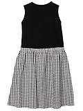 犬印本舗 Fairy フェアリー 授乳 口 付 ミニ 裏毛 × ギンガム チェック ワンピース M ～ L ブラック× ブラック チェック