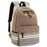 MissとMr 帆布リュック キャンバス デイパック リュック メンズ レディース通学 アウトドア 男女兼用 通学 通勤 遠足 旅行 花見 (カーキ)