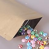 100 CountブラウンクラフトResealable ZipロックポーチW /ラウンドトップコーナー8 x 11 cm3.1 X 4.3 " )