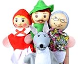 指人形 赤ずきんちゃん オオカミ おばあさん 狩人 4個セット