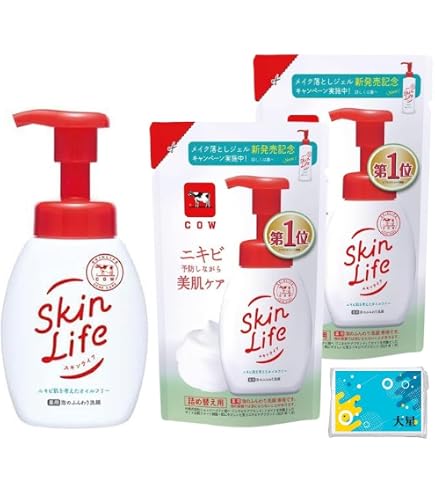 Amazon | 【本体+詰替1個】スキンライフ 薬用泡のふんわり洗顔 （医薬