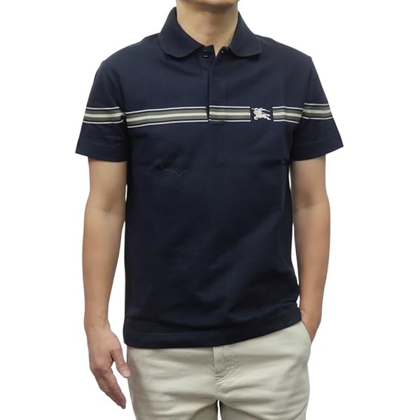 BURBERRY ポロシャツ　ネイビー♡ 中古・古着通販】BURBERRY (バーバリー) ポロシャツ ネイビー サイズ:L