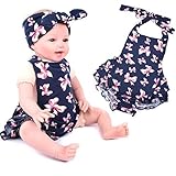 FEITONG 1 Set Cute Baby Infant Girls Floral Ruffles Romper + Birthday Party Hairband (1-2 Years) by 