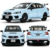 PAUDI MODEL 1/64 ミニカー Subaru WRX STI S208 右ペプチド モデルカー ブルー
