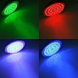 Zehui ip68防水RGB LED水中ランプとリモートコントロールfor水泳プール池噴水水族館DC 24 V 18 W