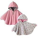 （ガオルイ）Gaorui　ベビーマント　無袖 アウター パーカー コウモリ型マント　新生児～3歳頃まで使用可能 コート　可愛いデザイン ゆったり　シンプル ホワイト　ピンク　グレー　ブルー　80・10