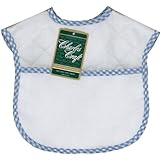 DMC Quilted Baby Bib 14 Count 9-inch x 9-inchBlue Polka Dots, Other, Multicoloured by DMC