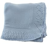 ブルーベビーブランケットコットンReceiving Blankets for Boy Sarah Louiseショール