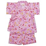 《盛夏 甚平》(ジンベイ) 日本製ベビー女児 リップル生地金魚と渦巻甚平スーツ 95cm/PK NO.OG-75576