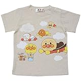 【本体綿100％】2018年 夏物 アンパンマン 天竺 かくれんぼ 脇続き 半袖Ｔシャツ Anpanman オートミール◇95cm
