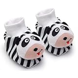 Black & White Pair of Panda Baby Booties Foot Rattles by Genius Baby Toys