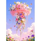 Fluid Cat ダイヤモンドアート キット 5D モザイクアート ダイアモンドビーズ絵画キット DIY 大人の子供 手作り絵画手芸キット ダイヤモンド塗装 全面貼り付けタイプ 手芸キット 芸術品 家の壁の装飾（0053）