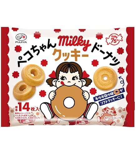 Amazon.co.jp: 不二家 ペコちゃんミルキードーナツクッキー 168g×6袋