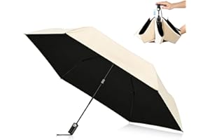 JIS Certified, Improved Stage Storage, Parasol, UV Protection, 100% Light Shield, Foldable, Folding Umbrella, For Both Sunny and Rainy Weather, Auto Open/Close, Windproof, Water Repellent, Lightweight