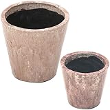 陶器植木鉢 フォレストポット 朝焼(あさやけ) 大小セット 7号＆5号 154128-116XLM-S35-SET